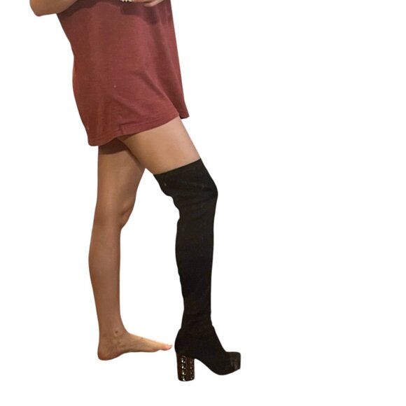 Carlos by Carlos Santana Black Quantum Over-The-Knee Boots - Picture 3 of 10